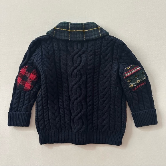 Ralph Lauren 9-12 Months Baby Boy Holiday Christmas Cardigan Sweater Nutc - Picture 5 of 6